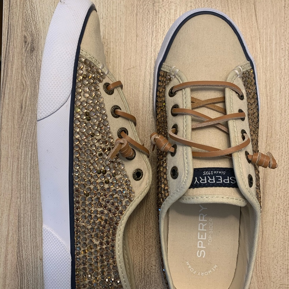 SPERRY rhinestone studded sneaker